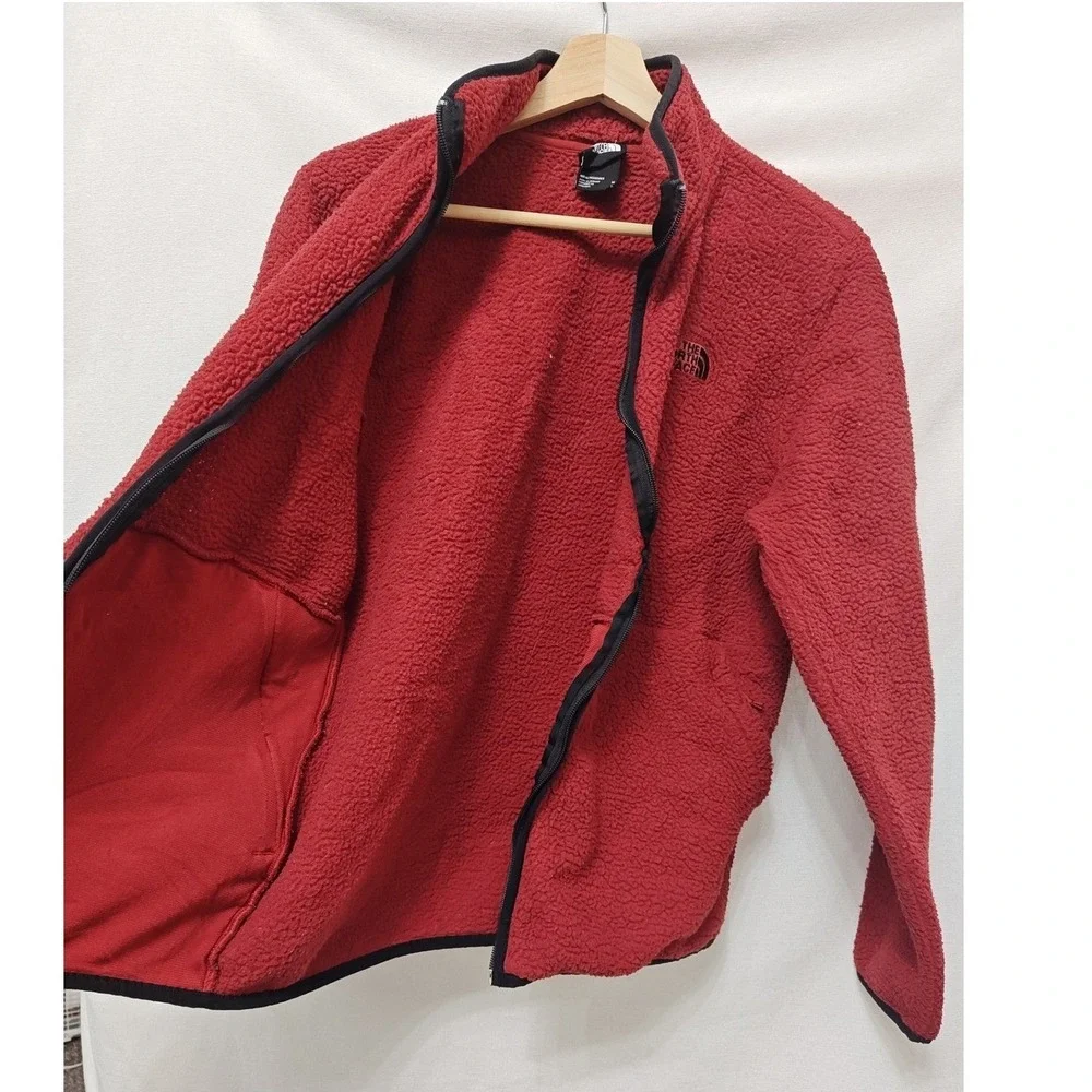 The North Face Dunraven Sherpa Full Zip Jacket‎ NF0A3YRM Mid weight Red Maroon M